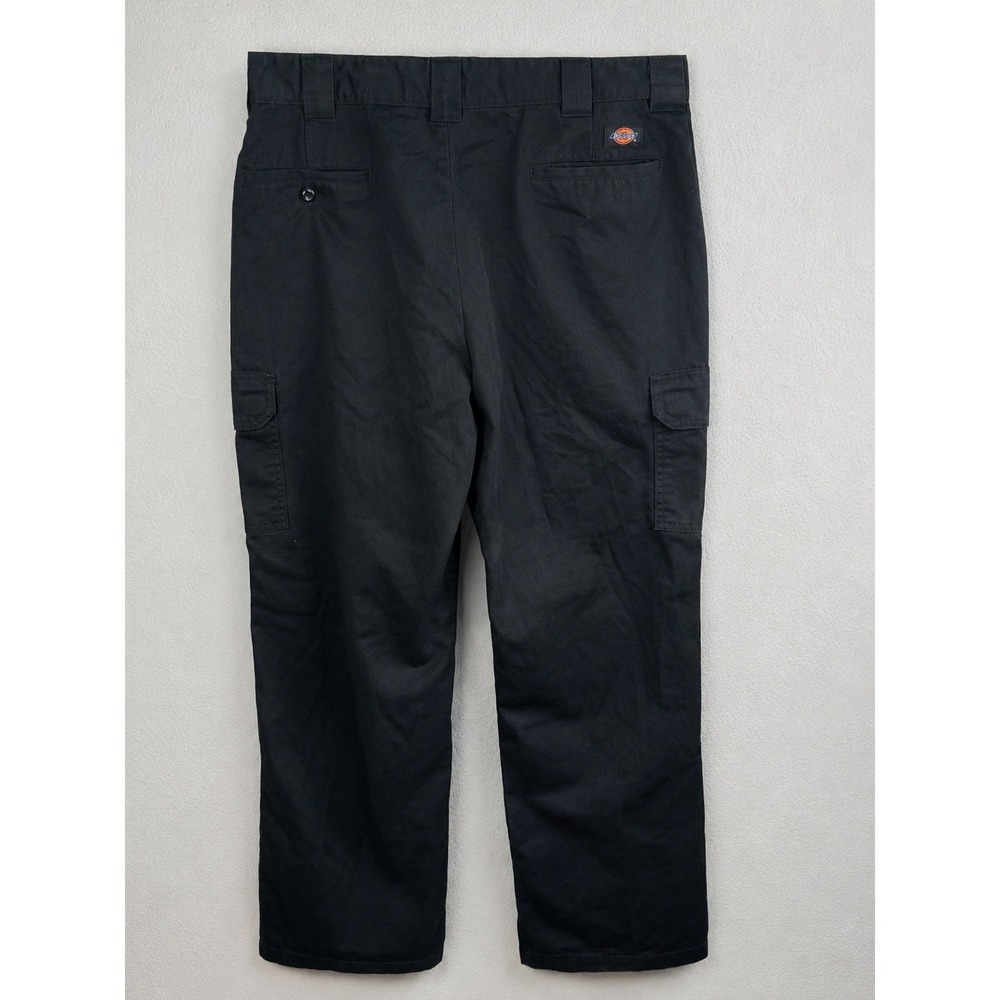 Dickies Men's 36x34 Black Cargo Work Pants Relaxed Fit Utility Uniform
